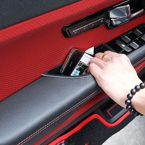 Miniatura 2 de YIWANG Delantera+Trasera Puerta Del Coche Manija Contenedor Contenedor Bandeja Caja para Jaguar XJ XJL 2017 Accesorios de Coche