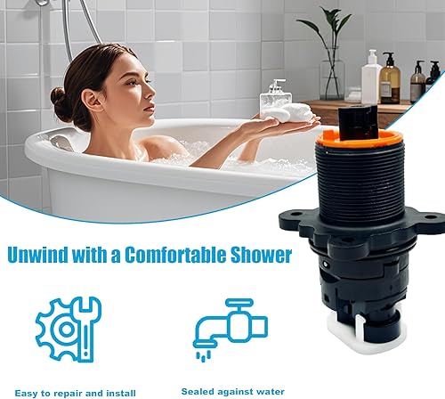 Miniatura 4 de 9745319 Cartucho de equilibrio de presión universal para válvulas grifos de ducha de repuesto para válvulas 0X8JX8VB8JV8, vástago estándar