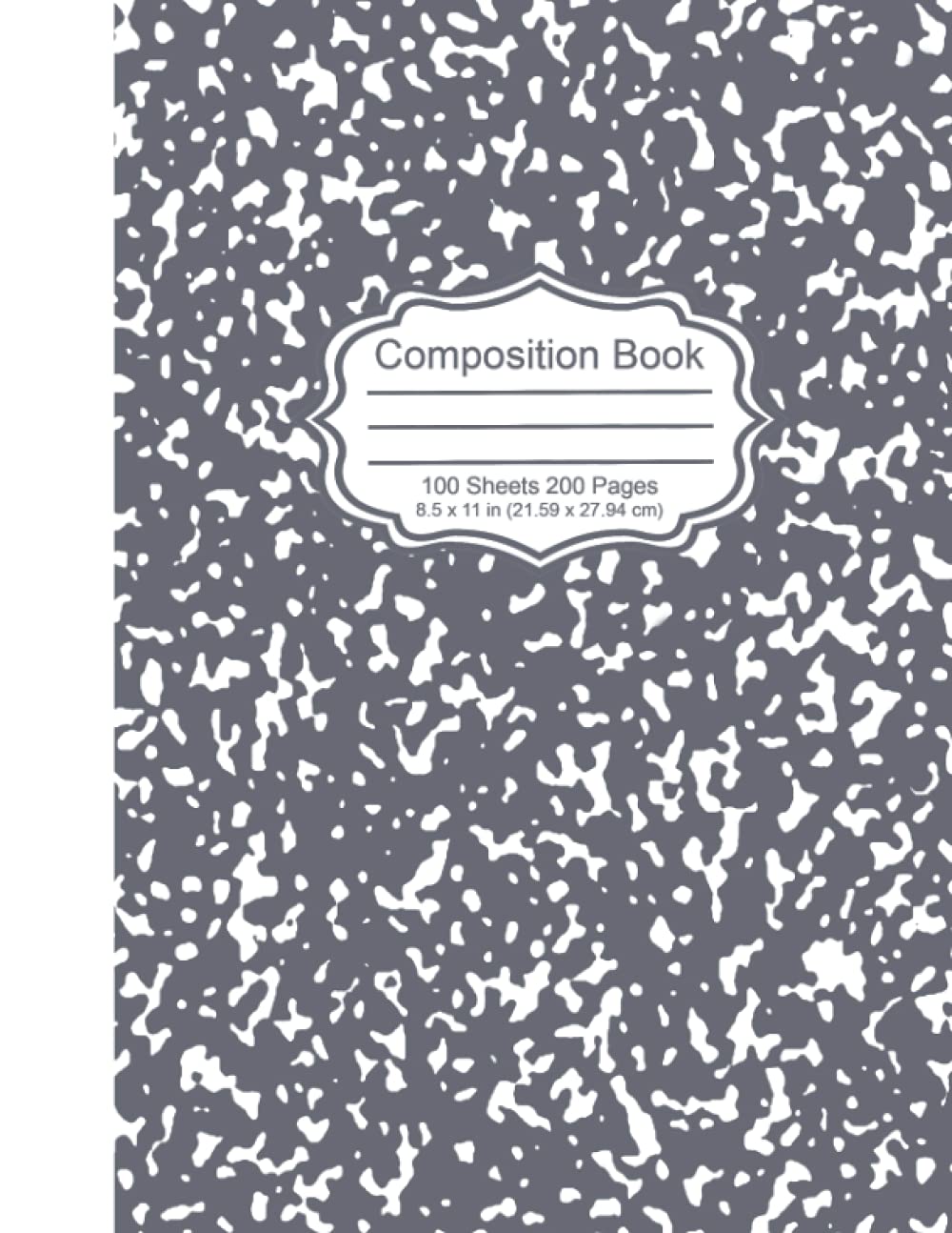 Marble Cover Composition Book with 100 Sheets / 200 Pages of Wide Ruled White Paper: College Ruled Composition Notebook, Home School Supplies for College Students