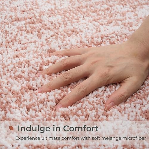 Miniatura 3 de FRESHMINT Melange - Alfombras de baño copetudas de 17 x 24 pulgadas, absorbentes de agua, suaves, para suelo de baño, tapete de ducha antideslizante