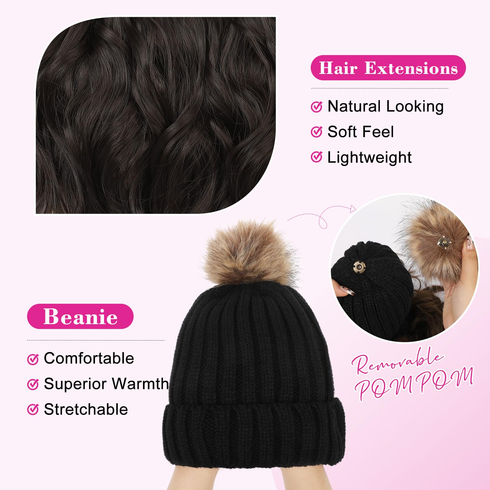 Amazon.com : REECHO Warm Knitted Beanie Hat with 12
