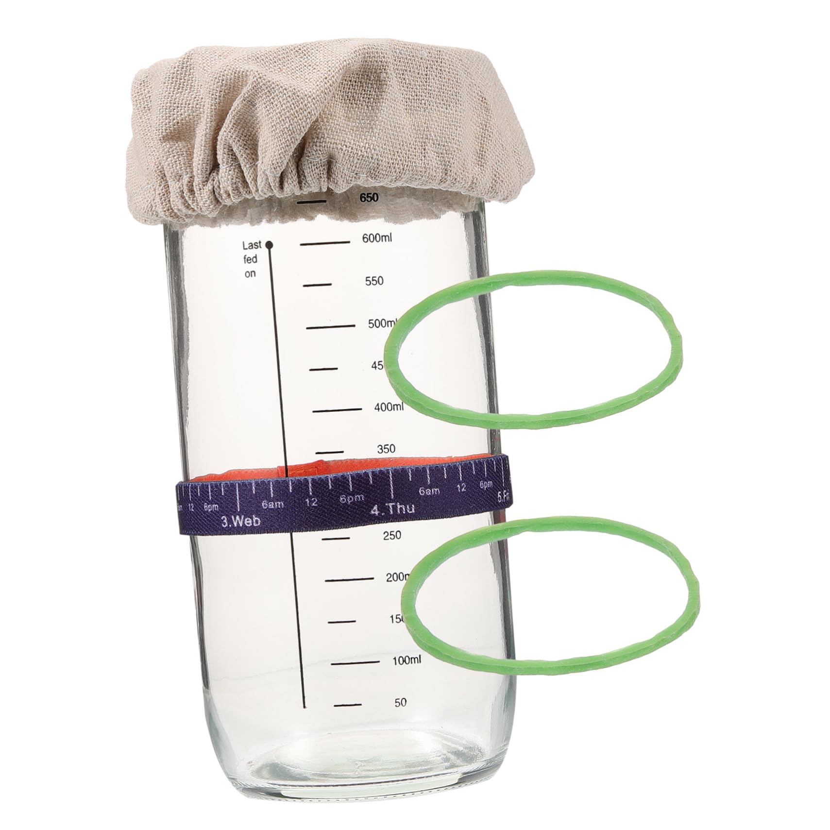 Ensemble de pots de fermentation pour naturel en verre borosilicate avec couvercle hermétique