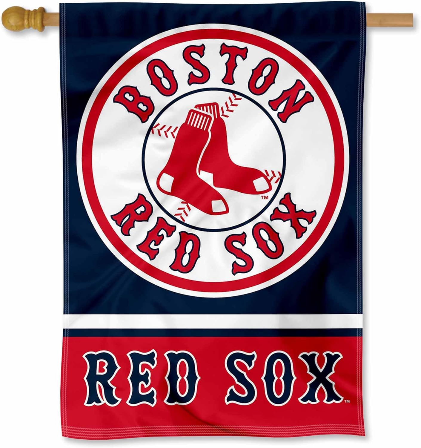 Boston Red Sox Two Sided House Flag