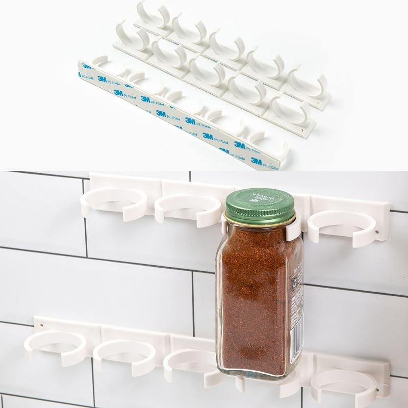 Crazy Chef Spice Clip Grippers for Cabinet Doors, White, 15 Ct