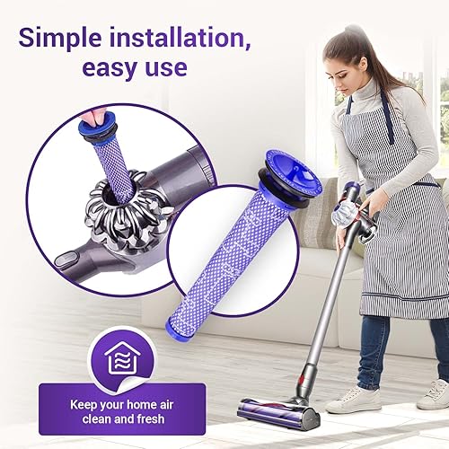 Miniatura 7 de Juego de 3 filtros de repuesto para filtros Dson DC58, DC59, V6, V7, V8  Dson de repuesto para filtros de repuesto para aspiradoras DsonDson