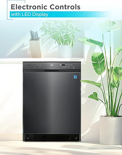 Miniatura 5 de BLACK+DECKER Lavavajillas integrado de 24 pulgadas, capacidad de ajuste de 12 lugares con bañera de acero inoxidable, lavadora con 6 programas de