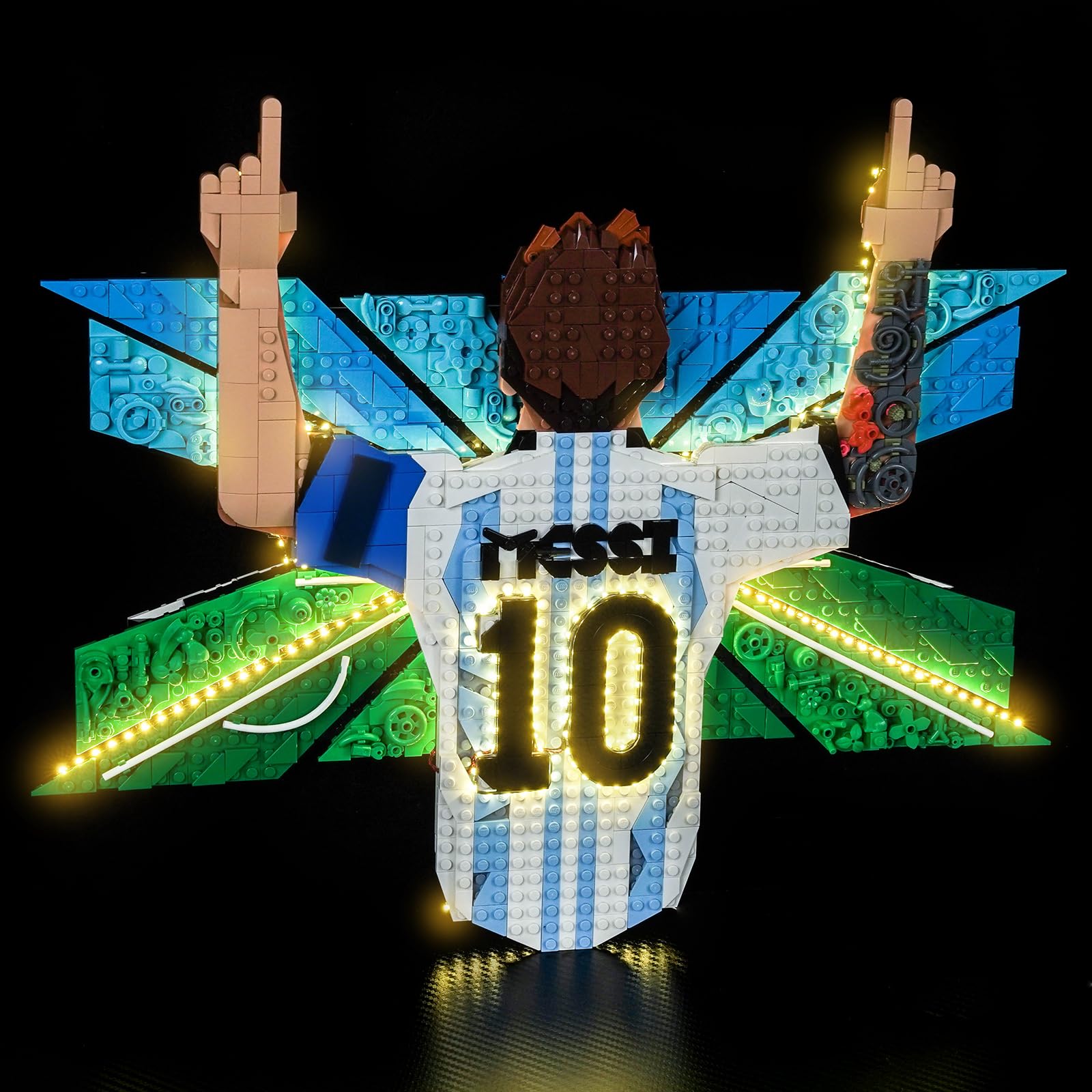 Zestaw oświetlenia LED kompatybilny z Lego 43018 Lionel Messi – Celebracja (bez modelu), zestaw do dekoracji kompatybilny z klockami Lego Lionel Messi – Celebracja