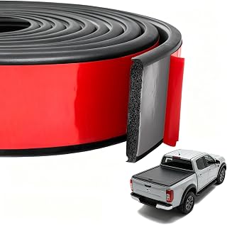 Truck Cap Seal 20FT – EPDM Rubber Strip with Adhesive (2" W x 0.25" H x 20' L) for Camper Shell Seal, Tailgate Seal and Canopy Seal | Supports Over 200 Lbs (Black, 20Feet)