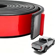 Truck Cap Seal 10FT – EPDM Rubber Strip with Adhesive (2" W x 0.25" H x 10' L) for Camper Shell Seal, Tailgate Seal and Canopy Seal | Supports Over 200 Lbs(Black, 10Feet)