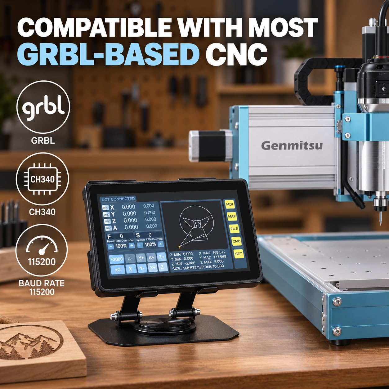 Genmitsu P7-A - Controlador Offline para CNC de 4 Ejes