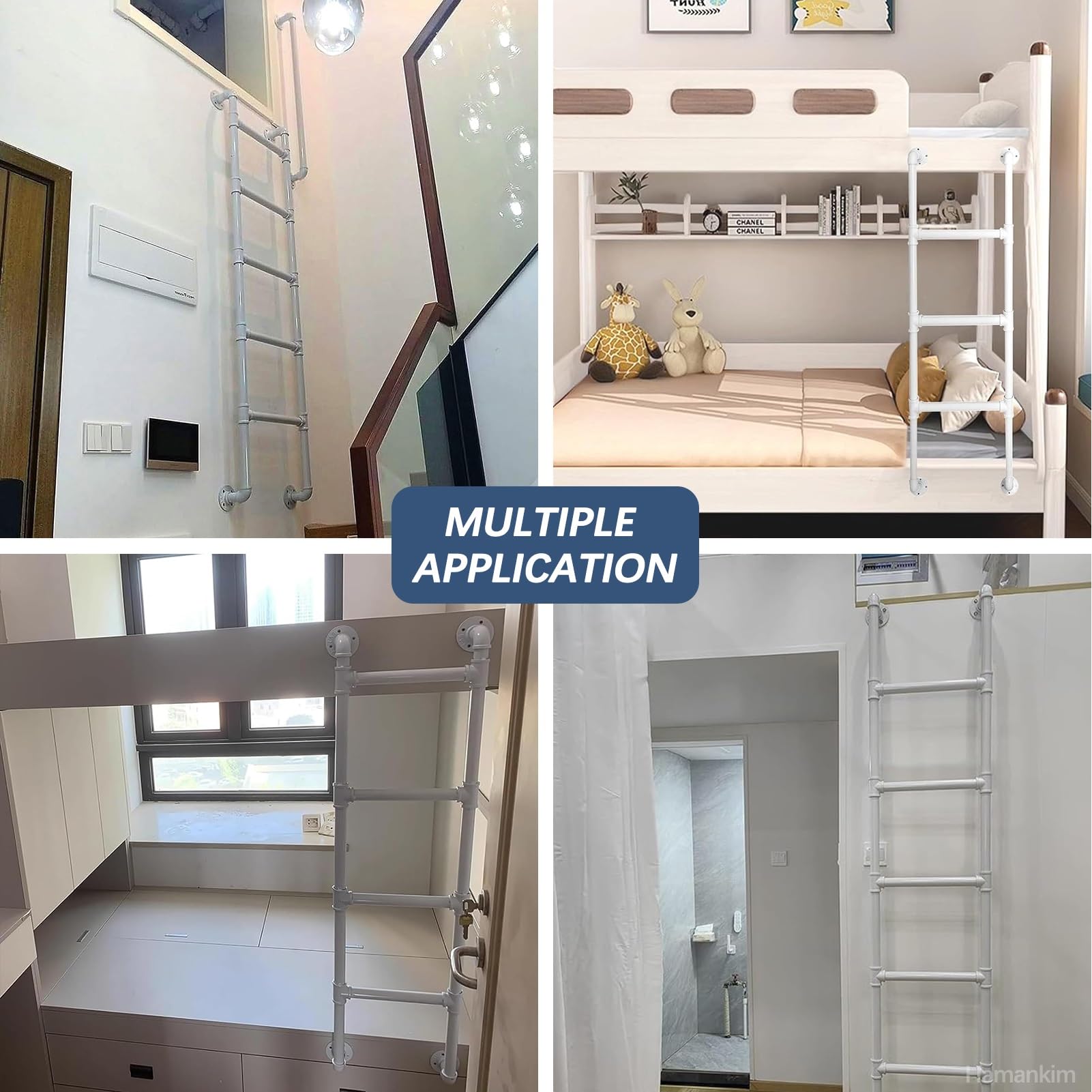 Doppia scala da arrampicata, resistente scala di sicurezza da parete per soffitte, cantine, tetti, magazzini e biblioteche, perfetta per uso domestico