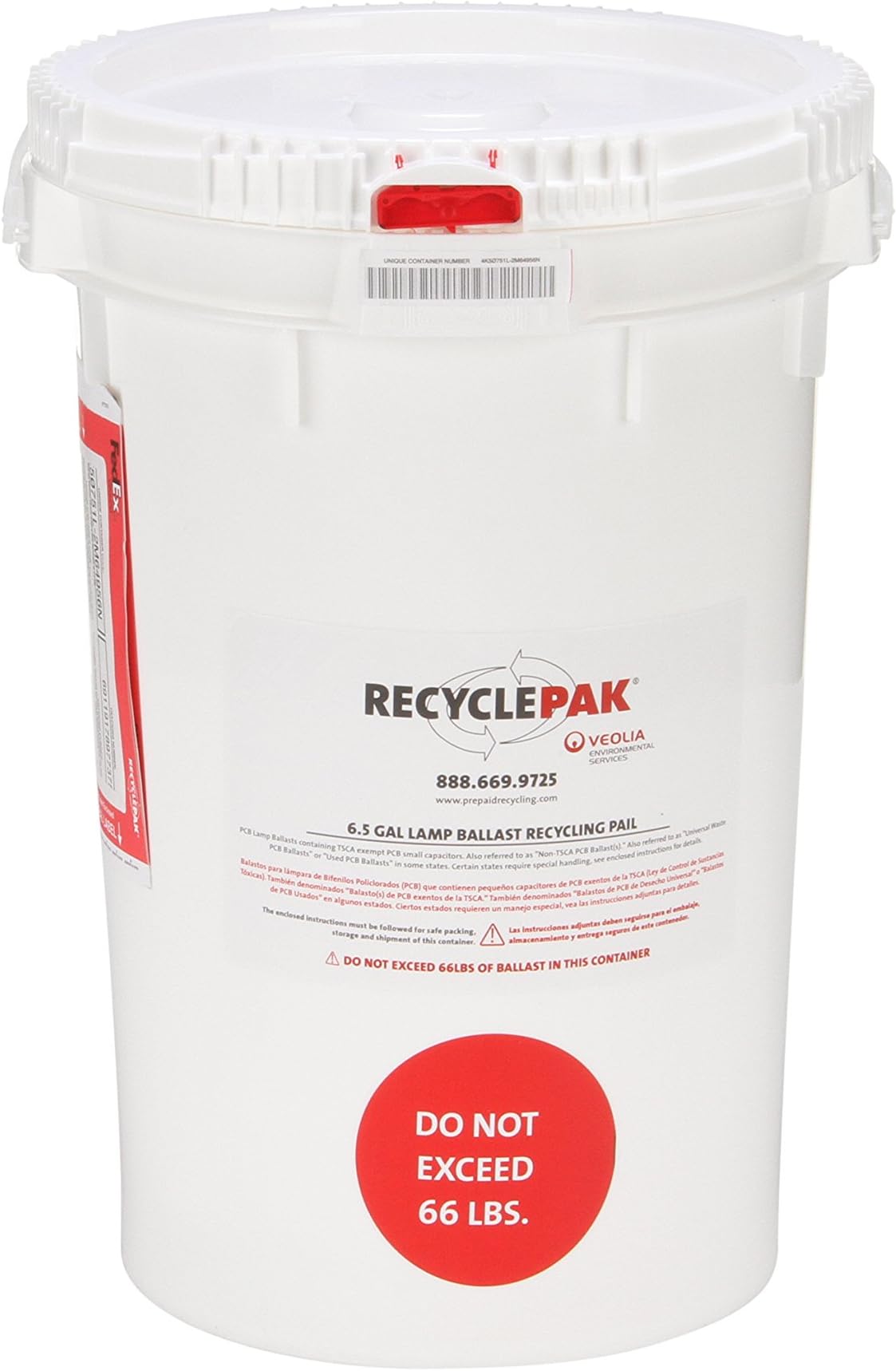 SUPPLY-193 6.5 GAL LAMP Ballast Recycling Pail