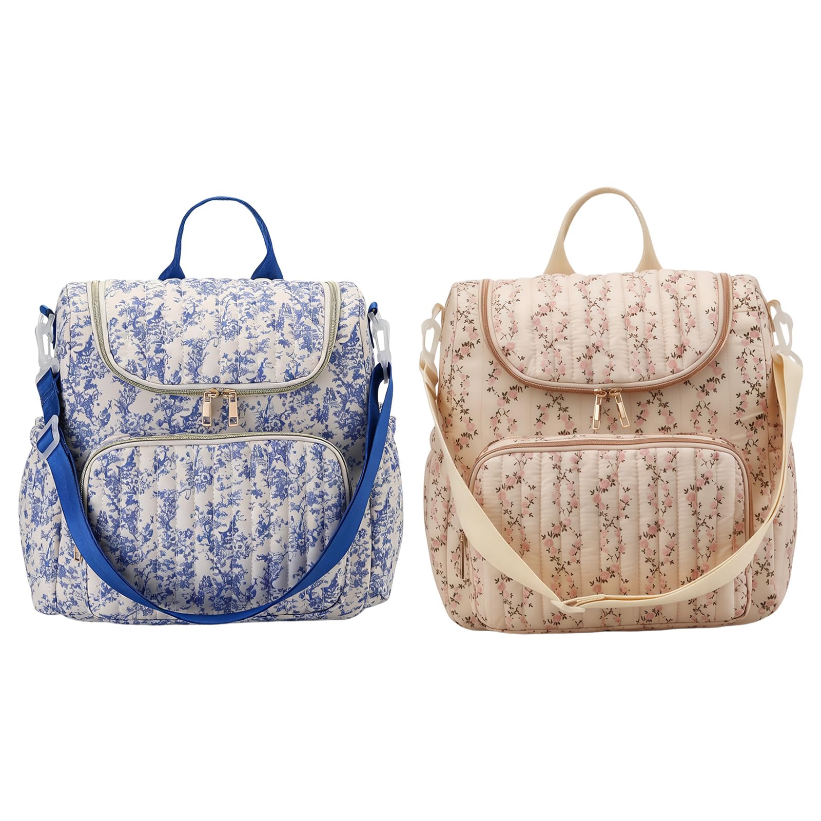 Zaino per Borsa per Pannolini con Ampie Tasche Termiche per Bottiglie e Borsa per Pannolini per Passeggino dal Design Adatto ai Viaggi