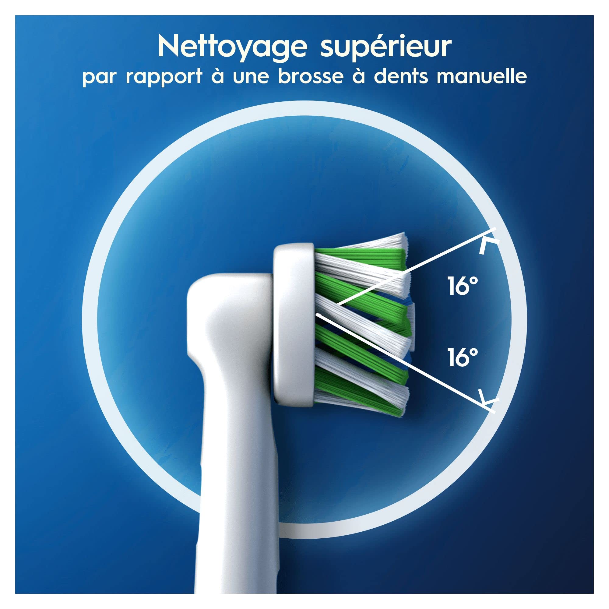 Oral-B Cross Action Clean Maximiser, Brossettes de rechange, Embout, Pack de 8 pour Brosse à Dents Électrique Format Spécial Boîte Aux Lettres