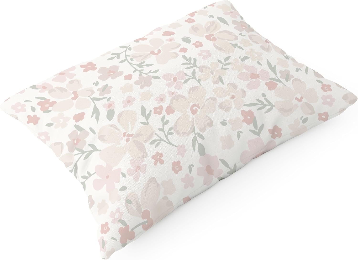 Makemake Organics Organic Toddler Pillowcase (Set of 2) GOTS Certified Organic Cotton Pillowcase - Ultra Soft Breathable Fits 13x18 Girls Neutral Unisex Flowers (14"x19", Blossom)