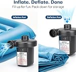 Electric Air Pump, AGPtEK Portable Quick-Fill Air Pump with 3 Nozzles, 4500 Pa 110V AC/12V DC, Perfect Inflator/Deflator Pumps for Outdoor Camping, Inflatable Cushions, Air Mattress Bed, Swimming Ring