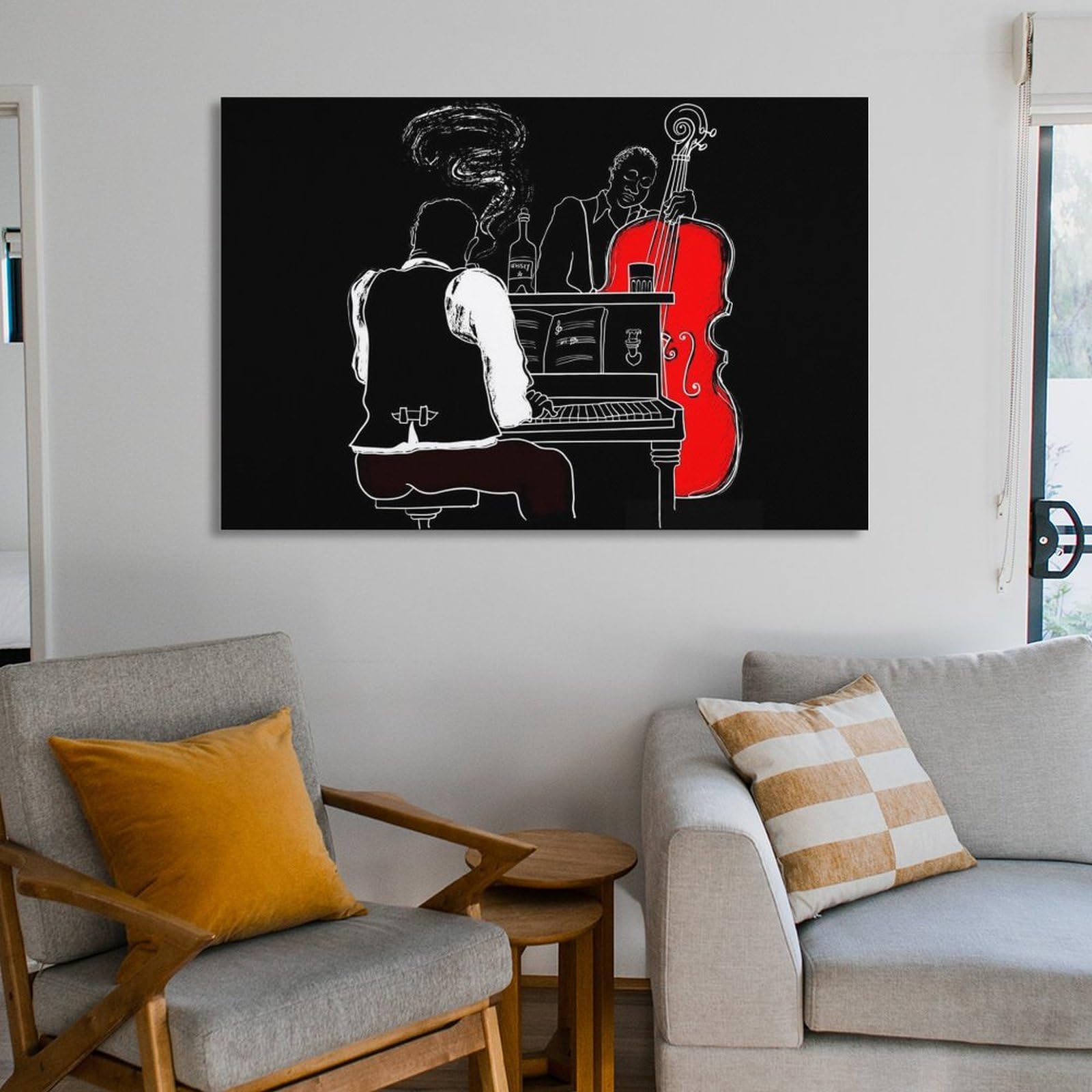 Amazon.co.jp: Musicians Jazz Piano Illustration 音楽ジャズ図