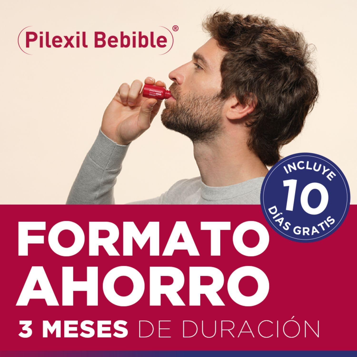 PILEXIL FORTE MAX - Tratamiento Bebible Anticaída Pack 2 x 45 Frascos de 15ml - 1 Dosis Diaria - Para Caída Progresiva del Cabello, con Vitaminas y Minerales, para Hombres y Mujeres