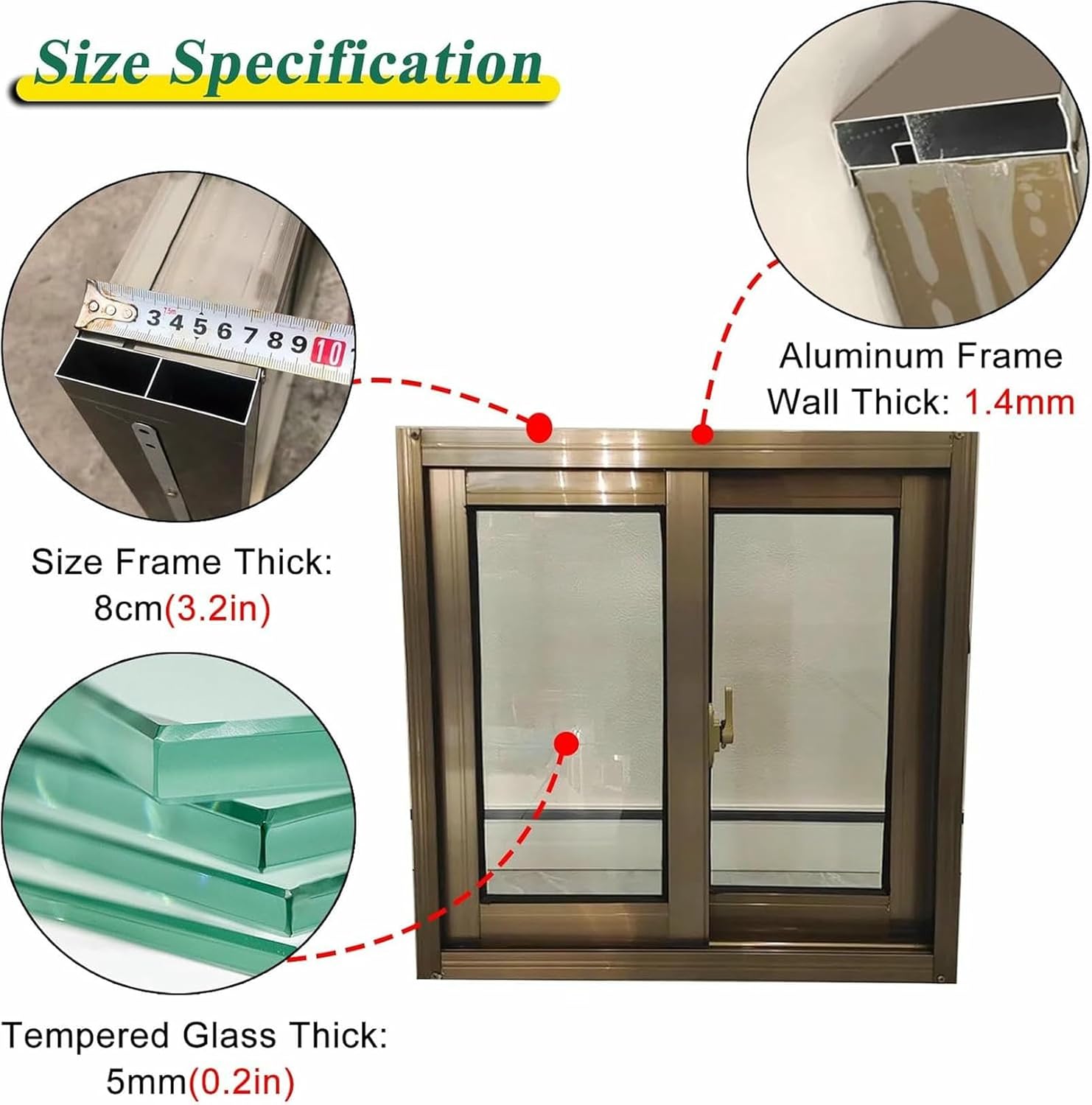 Small Bathroom Sliding Windows for Privacy & Ventilation, Horizontal Slider Household Replacement Window with Frosted Glass & Screens, for Garage Loft Chicken Coop Barns Warehouse