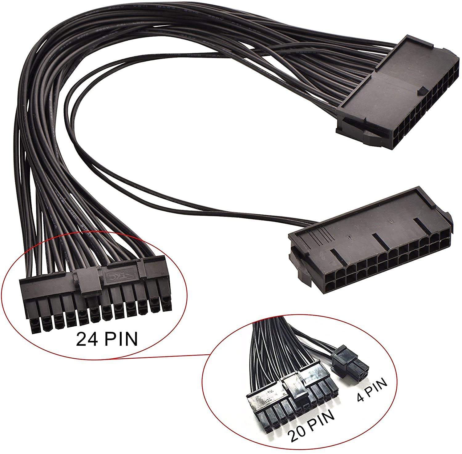Buy DDB Dual PSU 24Pin ATX Motherboard Adapter Cable 20+4 Pin Dual PSU