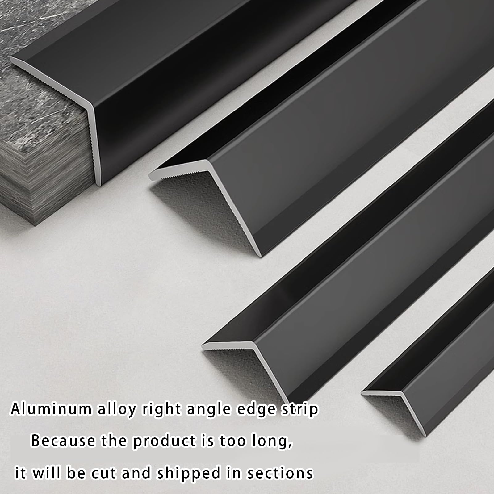 Paraspigoli Muro da Parete in Lega Alluminio Forma L Striscia Protezione | Angoli Metallo Nero Finestre E Porte Facile Da Installare Protezione Per Telaio Angolare(280*4cm)