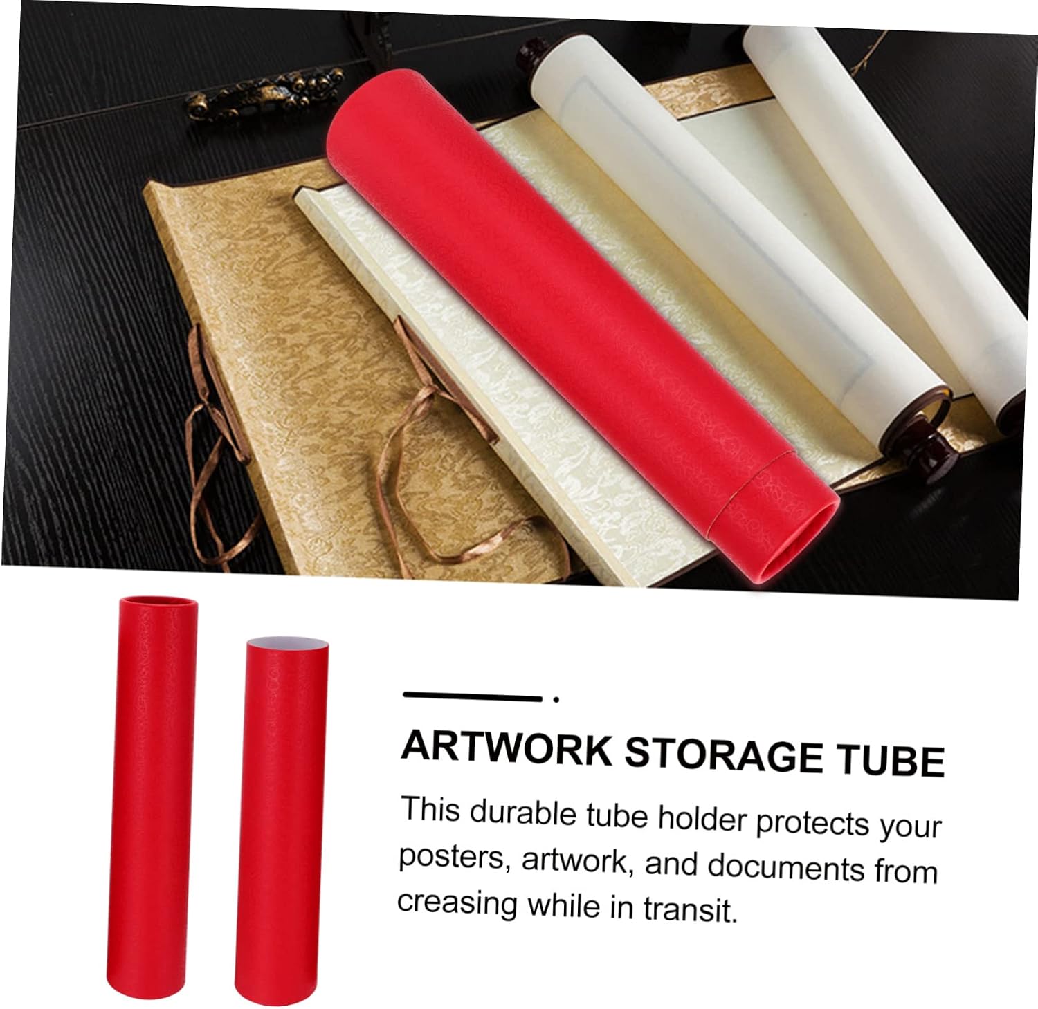 MINAOLULUS Telescoping Paper Poster Tube for Art Storage for Documents Blueprints and Drawings Design Secure Ends Versatile Use for Posters and Maps