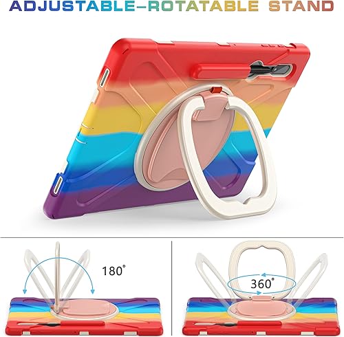 Miniatura 10 de Funda resistente para Galaxy Tab S10 Ultra 2024/S9 Ultra 2023/S8 Ultra 2022, funda híbrida resistente con soporte para bolígrafo S, funda a prueba