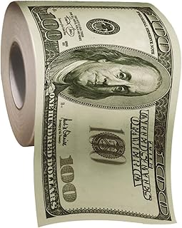 Treasure Gurus 100 One Hundred Dollar Bill Roll of Toilet Paper
