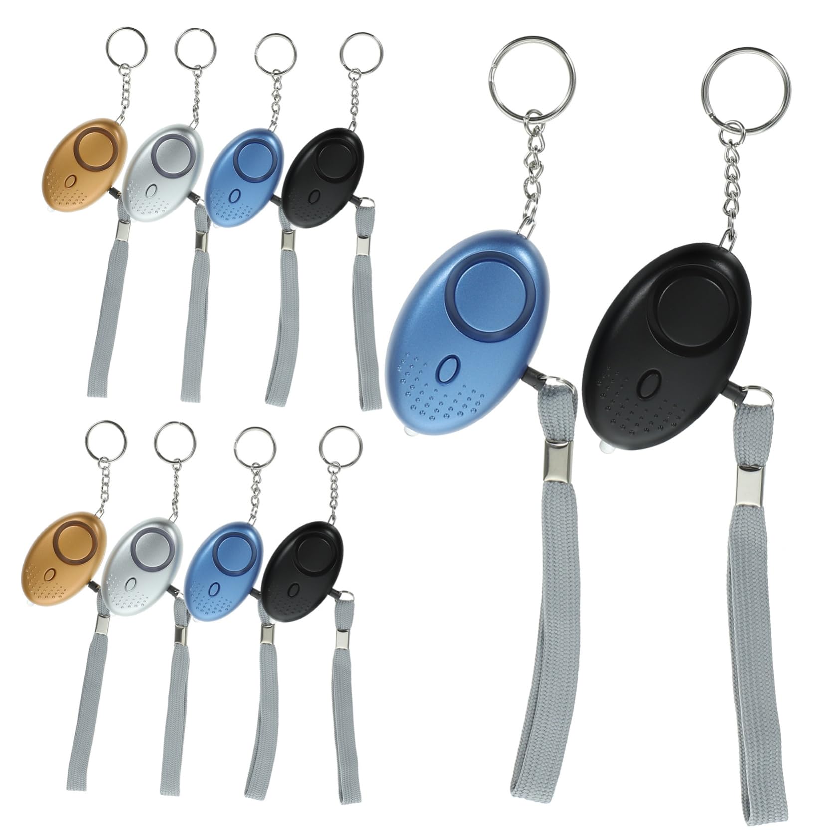 KICHOUSE 10pcs Security Alarm Emergency Safety Alarm Jogger Alarm Anti-Wolf Alarm Compact Alarm Key Holder for Purse Siren Alarm Sound Alarm Loud Alarm Women Emergency Alarm Tuning Abs