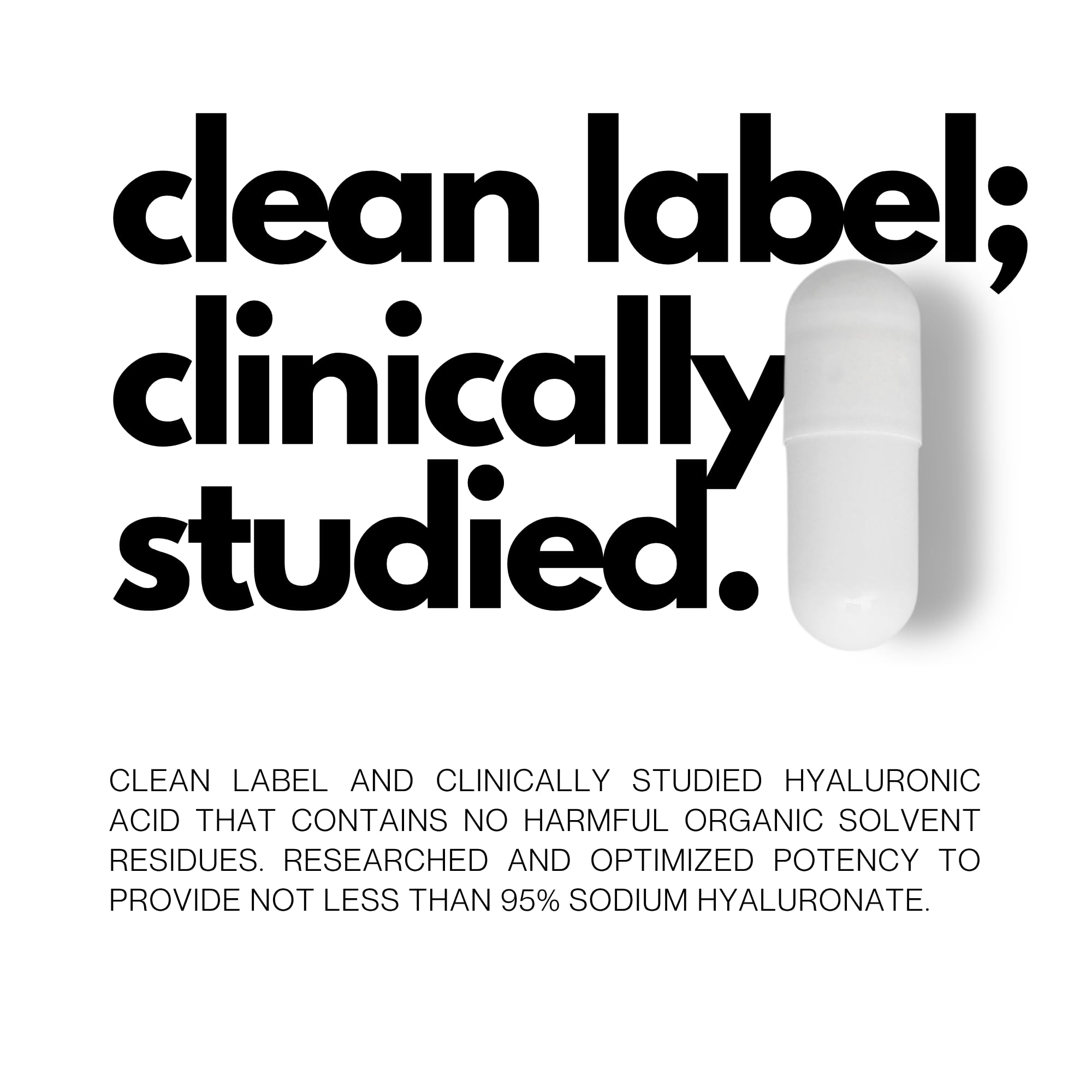 FOLIUS LABS Clean Label Ultra High Purity Hyaluronic Acid Capsules 500mg 2