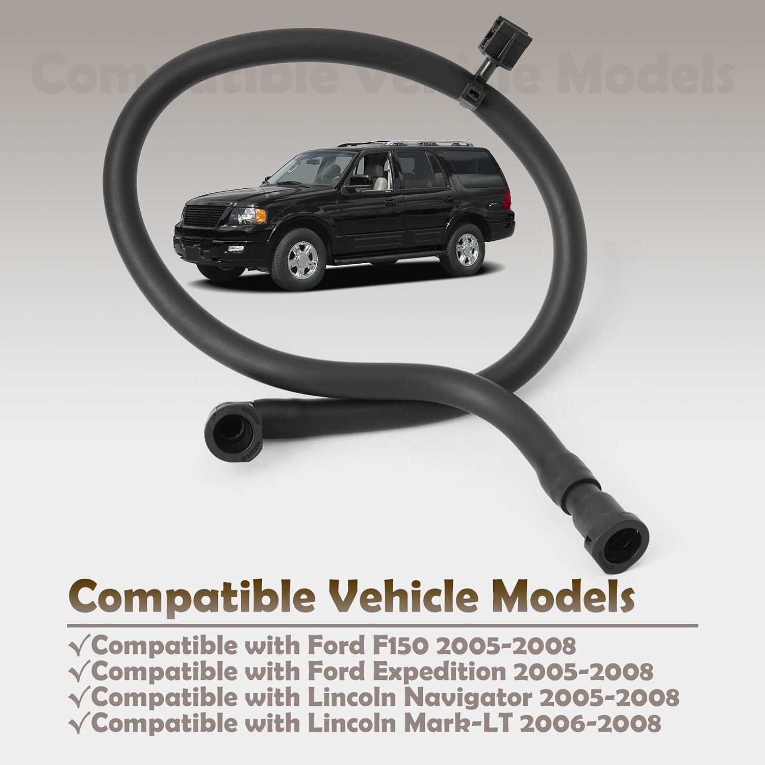 5L3Z-9D289-A Fuel Vapor Vacuum Tube Replacement for Ford F150 Expedition for Lincoln Navigator Mark-LT 5.4L Engine 2005 2006 2007 2008