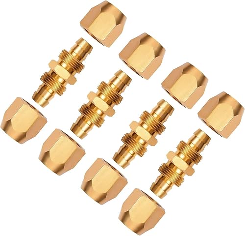 Pronese Soild Brass HPT - Kit de reparación de empalmador de manguera reutilizable de latón Soild, montaje de manguera de aire para manguera de