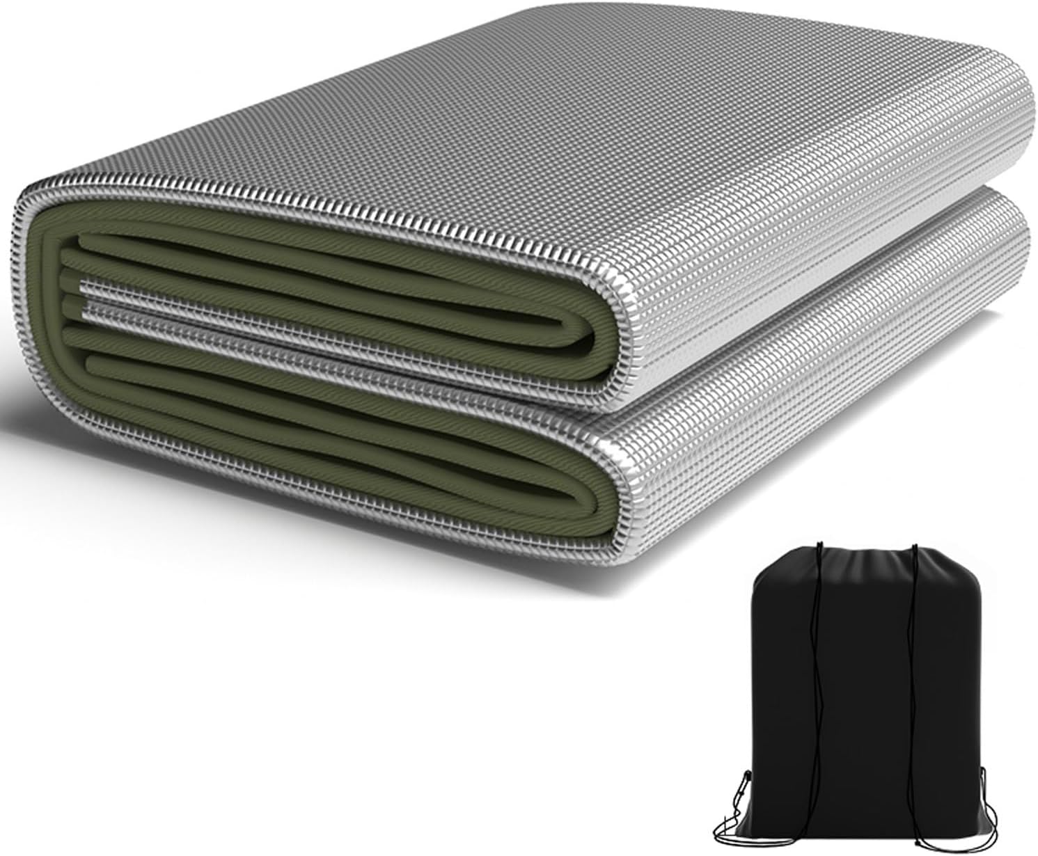 Camping Mat Foam Foil Blanket for Camping Foam Pad Insulating Foil Mat Sleeping Tent Pad Thermal Mattress Mat Pad Waterproof Double-Sided Moisture-Proof Foldable Tent Reflecting Heat, 7mm Thick