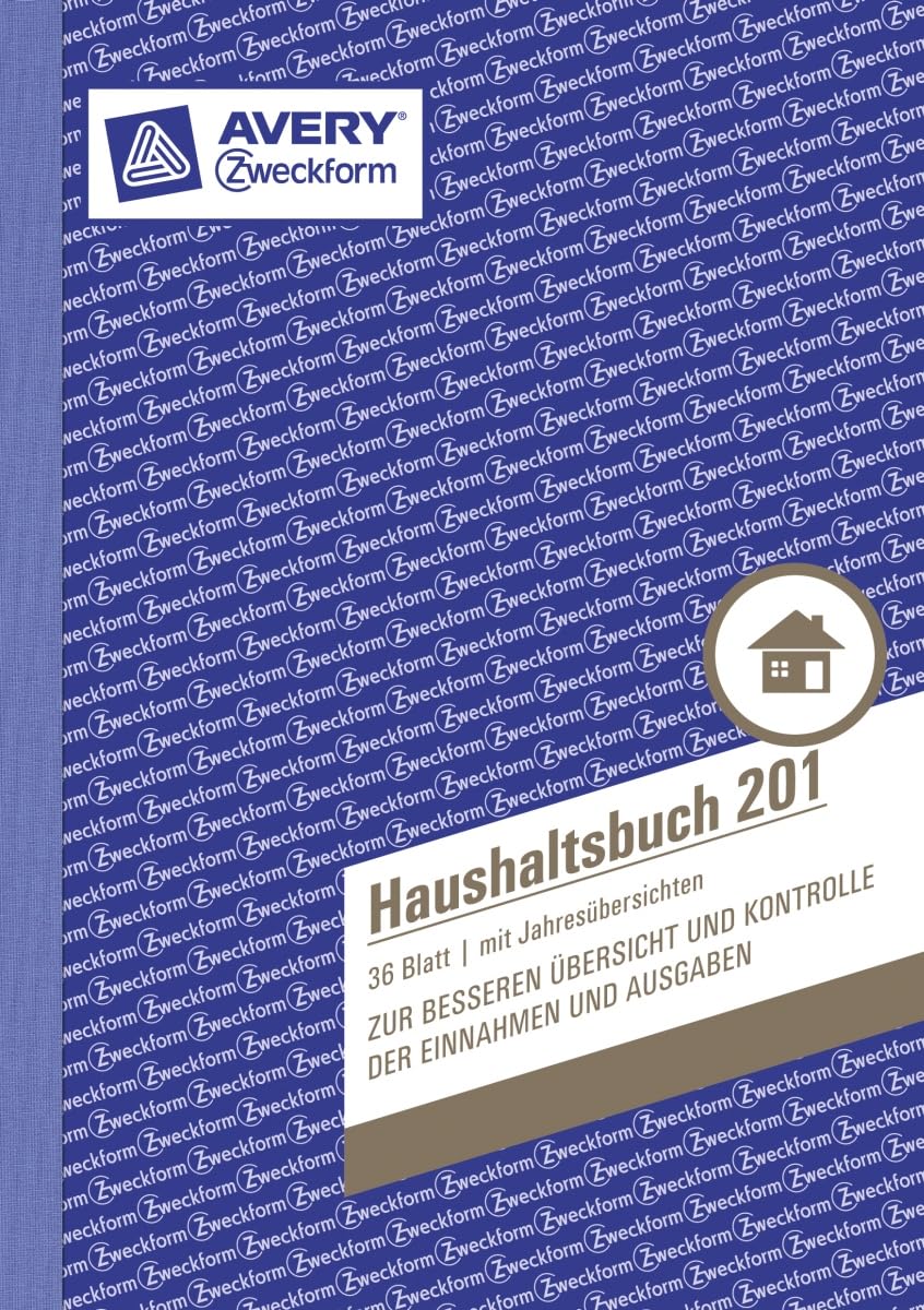 AVERY Zweckform 10 x Formularbuch Haushaltsbuch A5 36 Blatt