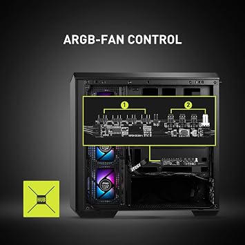 MSI MAG PANO M100R PZ - Premium Mid-Tower Gaming PC Case - Tempered Glass Side Panel - ARGB 120mm Fans - Liquid Cooling Support up to 360mm Radiator - Vented Front Panel