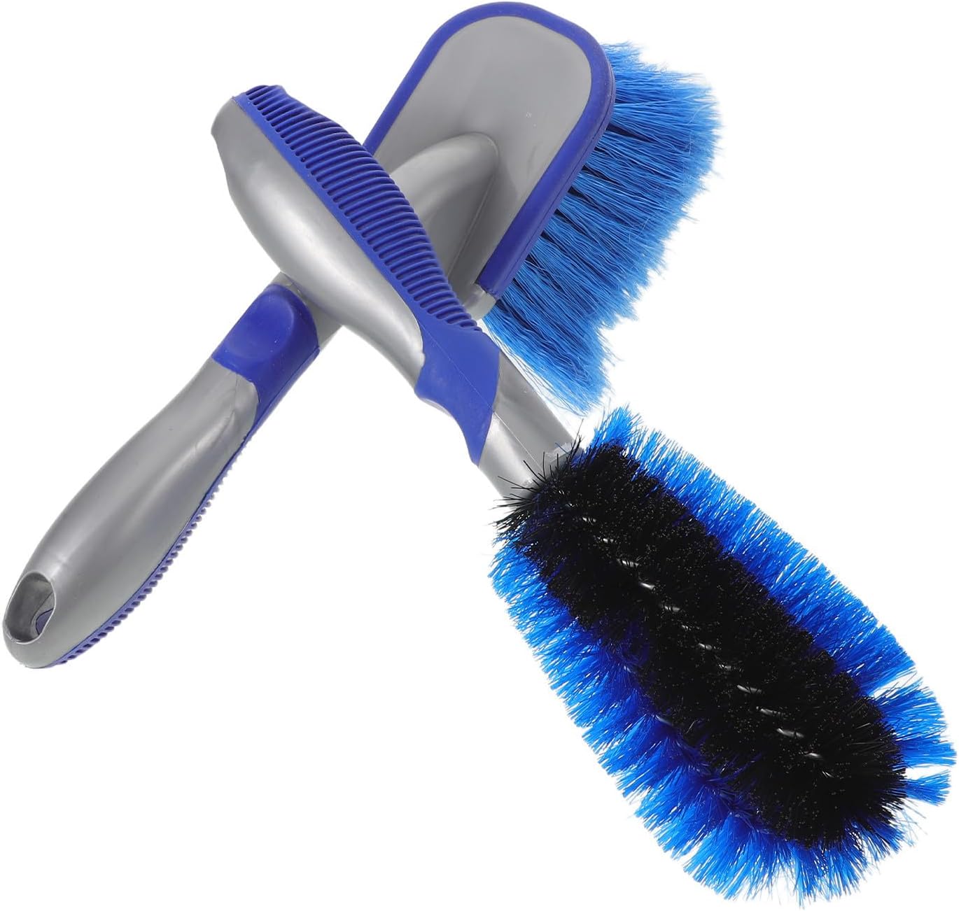 VOSAREA 2pcs Car Wheel and Tire Brush Set for Truck Rims and Vehicle's Rims, Universal Compatibility with Pet and TPR Materials, Effective Dirt Removal and Rapid Drying for Car Exterior