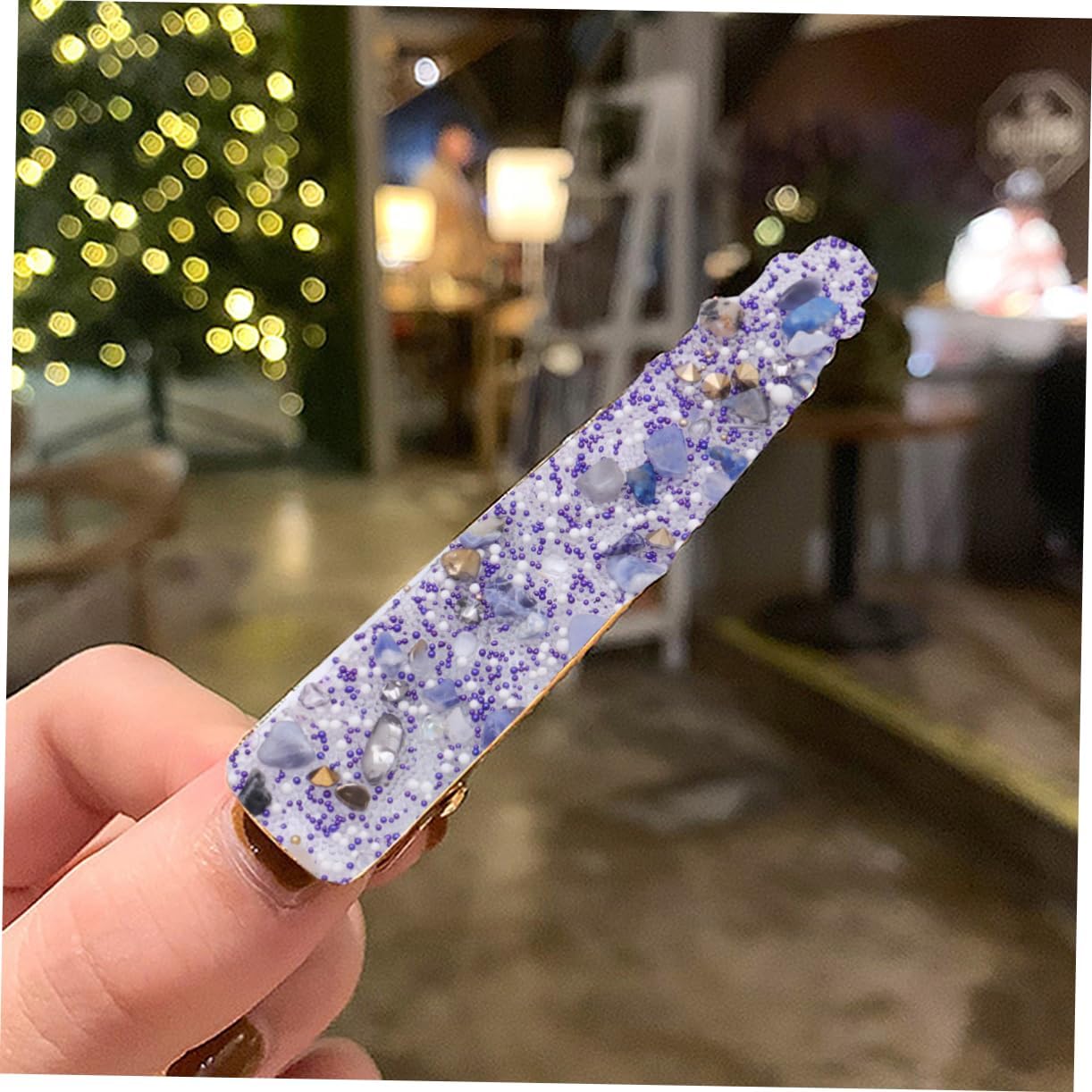 DOITOOL Colorful Rhinestone Shell Trim for Dress Sash Bling Ribbon with Hot Melt Adhesive DIY Embellishments for Bags Shoes and Accessories Purple