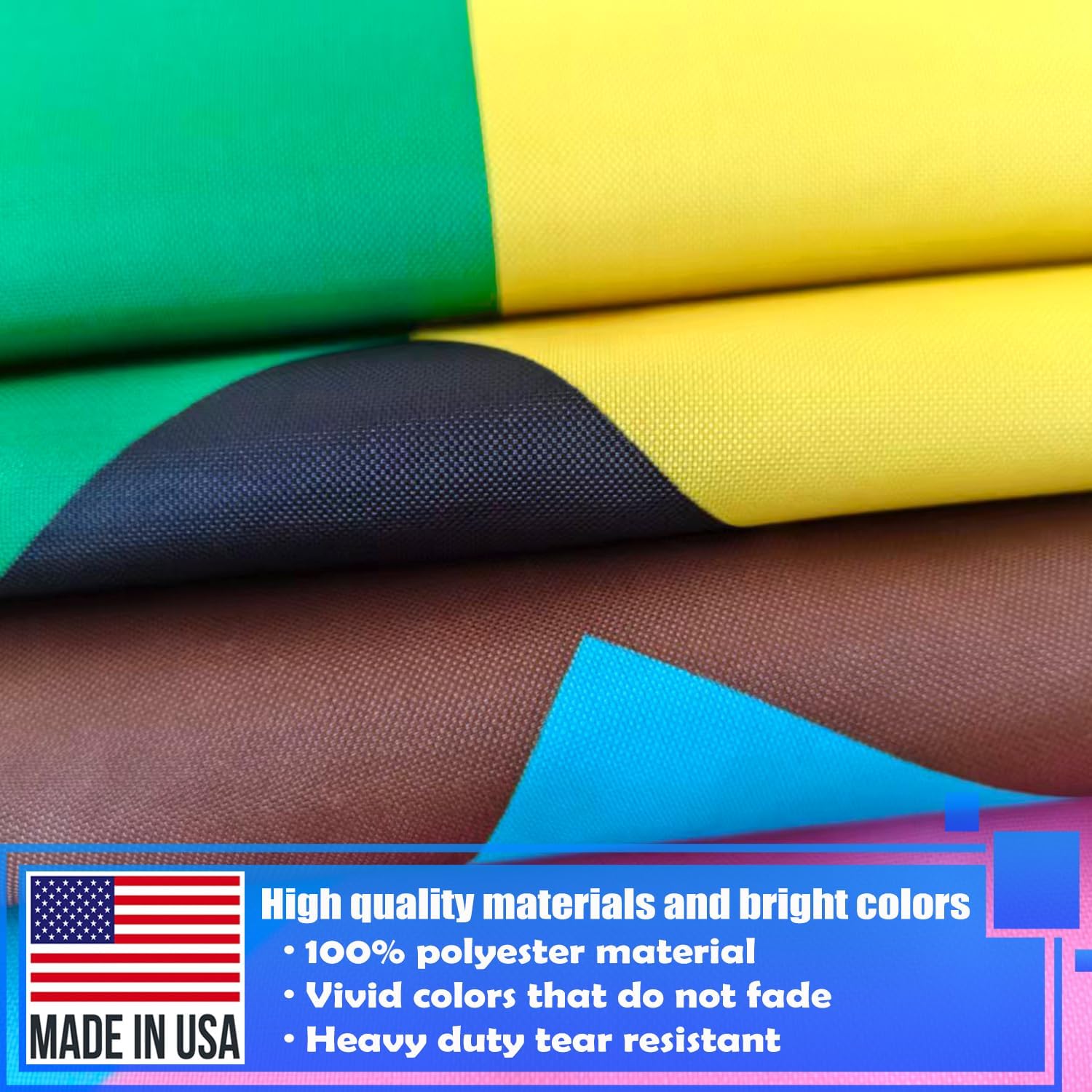 Progress Pride Rainbow Flag 3x5 Double Sided- Heavy Duty Nylon LGBTQ Gay Pride Inclusive Rainbow Flags Banners Outdoor Fade Resistant