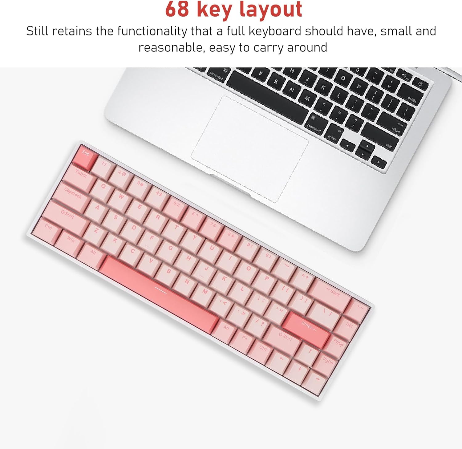 GOWENIC 68 Keys Mechanical Keyboard with dynamic RGB backlighting