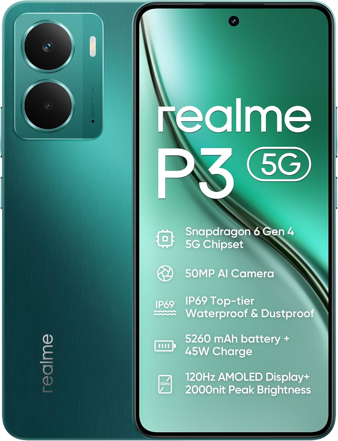 realme P3 5G 512GB 12GB Starlight Green NFC