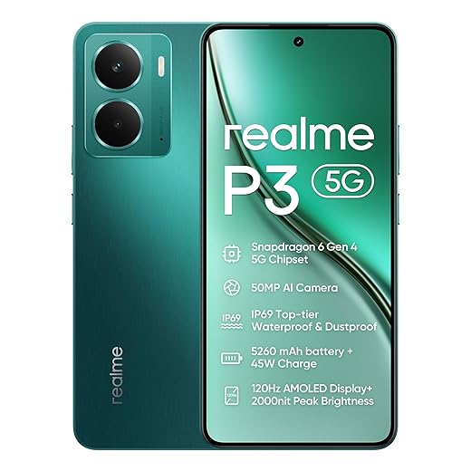 realme P3 5G 512GB 12GB Starlight Green Europe+NFC RMX5079 EU AMZ