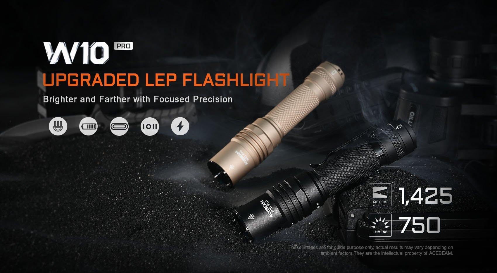ACEBEAM W10 (6500K) LEPライト Amazon.co.jp: ACEBEAM W10 PRO W10 Pro LEP 充電式懐中電灯 -700