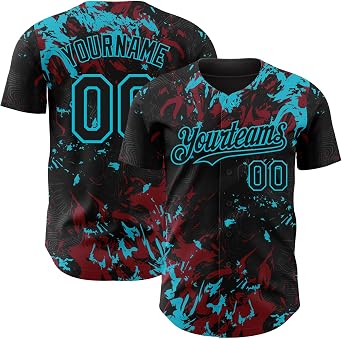 Fanscustom Custom Baseball Jersey Sports Uniform Personalized Team Button Down Active Shirts & Tees for Men Youth Women