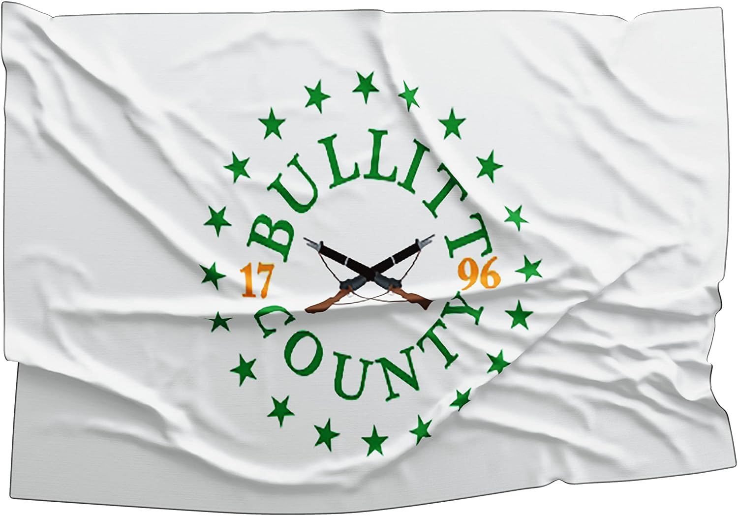 Bullitt County Kentucky 3x5 feet Flag Banner Vivid Color Double Stitched Brass Grommets (Bullitt)