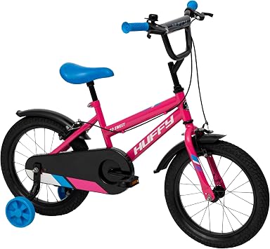 Huffy So Sweet Kids Bike Collection   12", 16", 20" Girls  Bicycles with Stabilisers, Dual Caliper Brakes & Adjustable Seat, Pink, White, Blue or Purple, Ages 3 9, Fun Designs