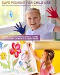 Nicpro 18 Couleurs Grand jeu de peinture lavable (8.4oz pour enfant,250 ml), en vrac Tempera Paint fournitures non toxiques pour les enfants Peinture pour l'art, DIY Fournitures artisanales, affiche & Peintre, École, Salle de classe, Party