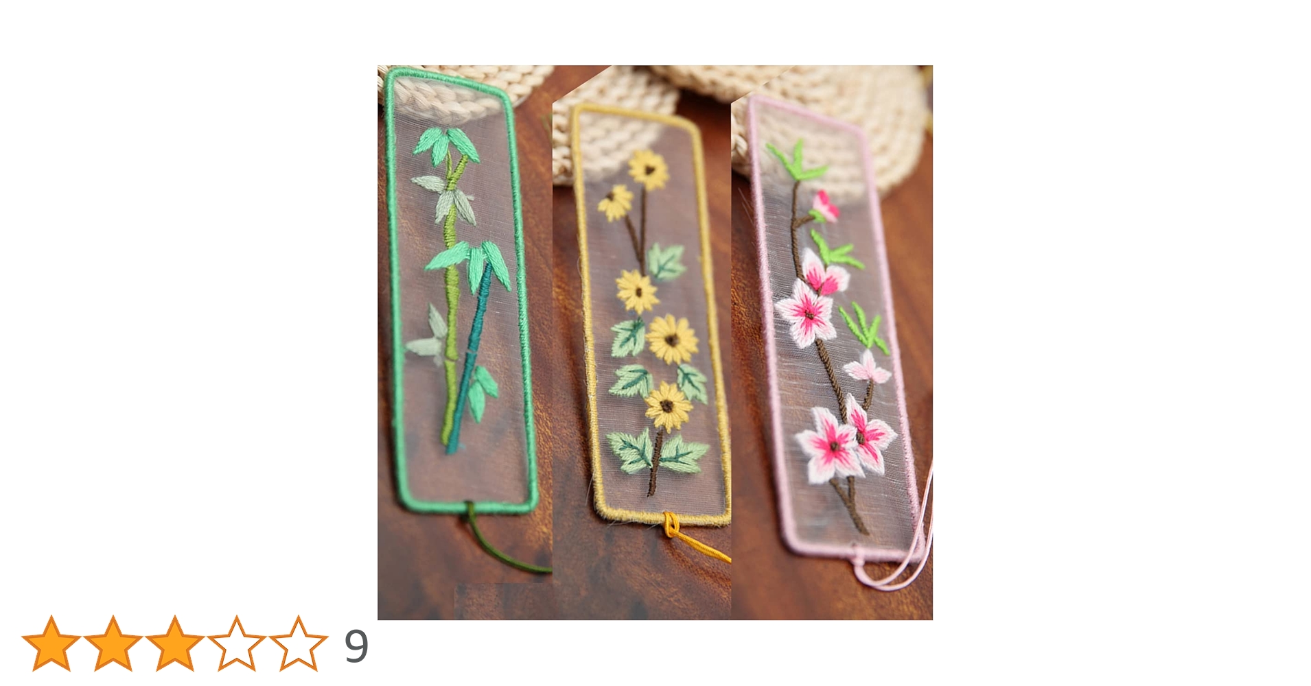 しおり Amazon.co.jp: XINSHUN 刺繍しおり かわいいパターン 透明