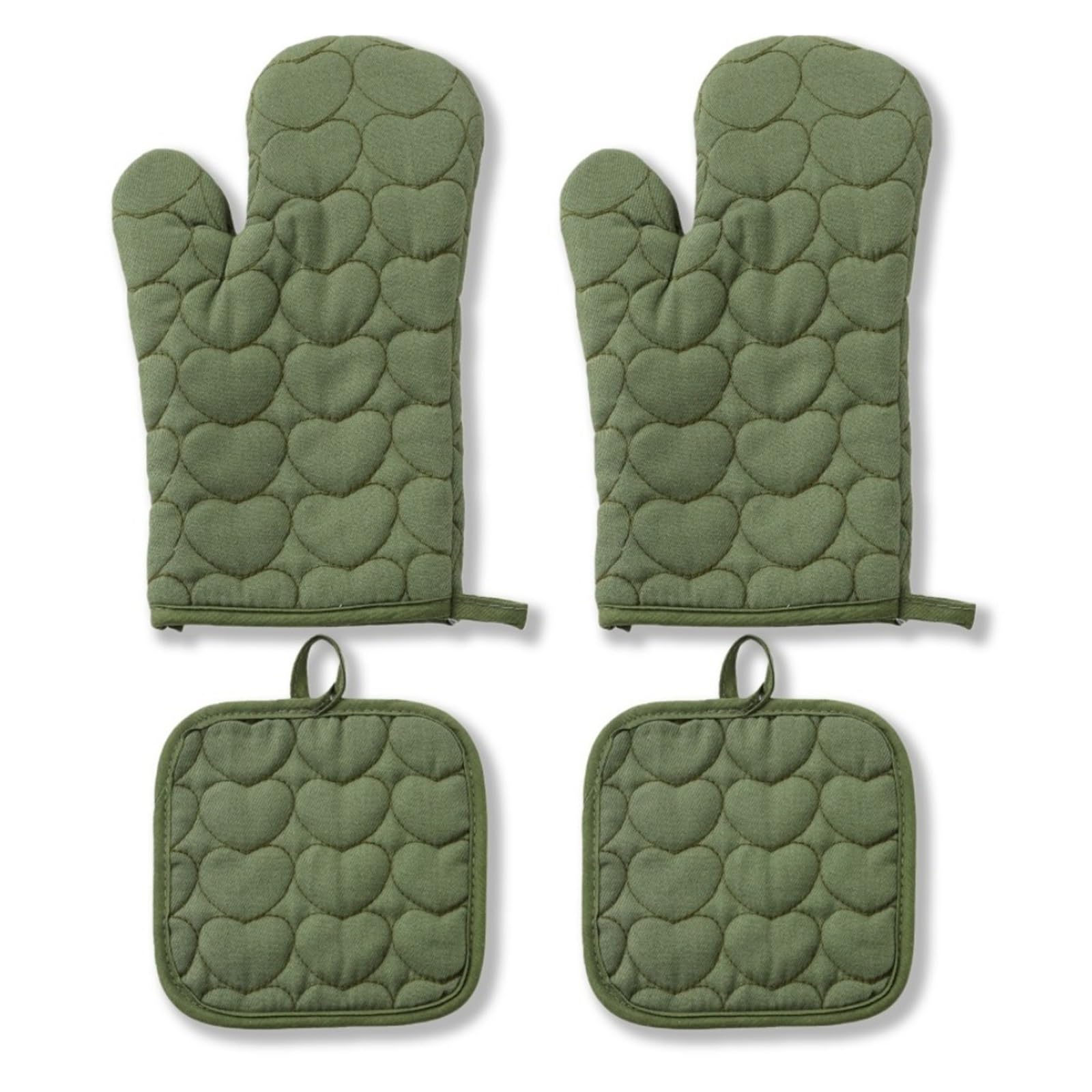 MRKU Baking Mitts Cooking oven gloves Heat Resistant,Multicolor Thickened Heat Nonslip Microwave 4 pieces