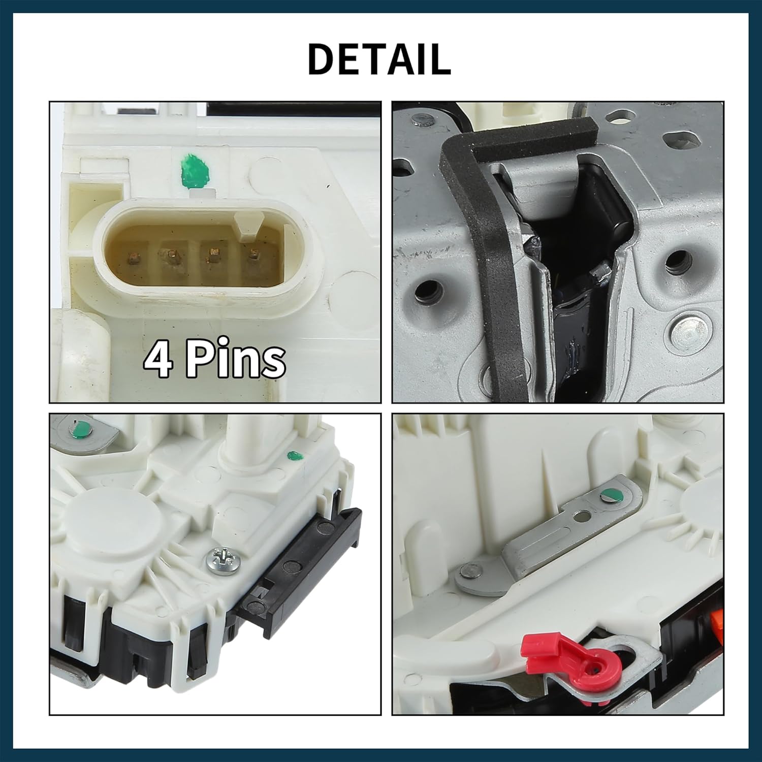 Car Door Lock Motor for Chrysler 200 2011 No.4589693AA Plastic and Metal Replacement | Front Left Side Power Door Latch Actuator Assembly 1 Pcs