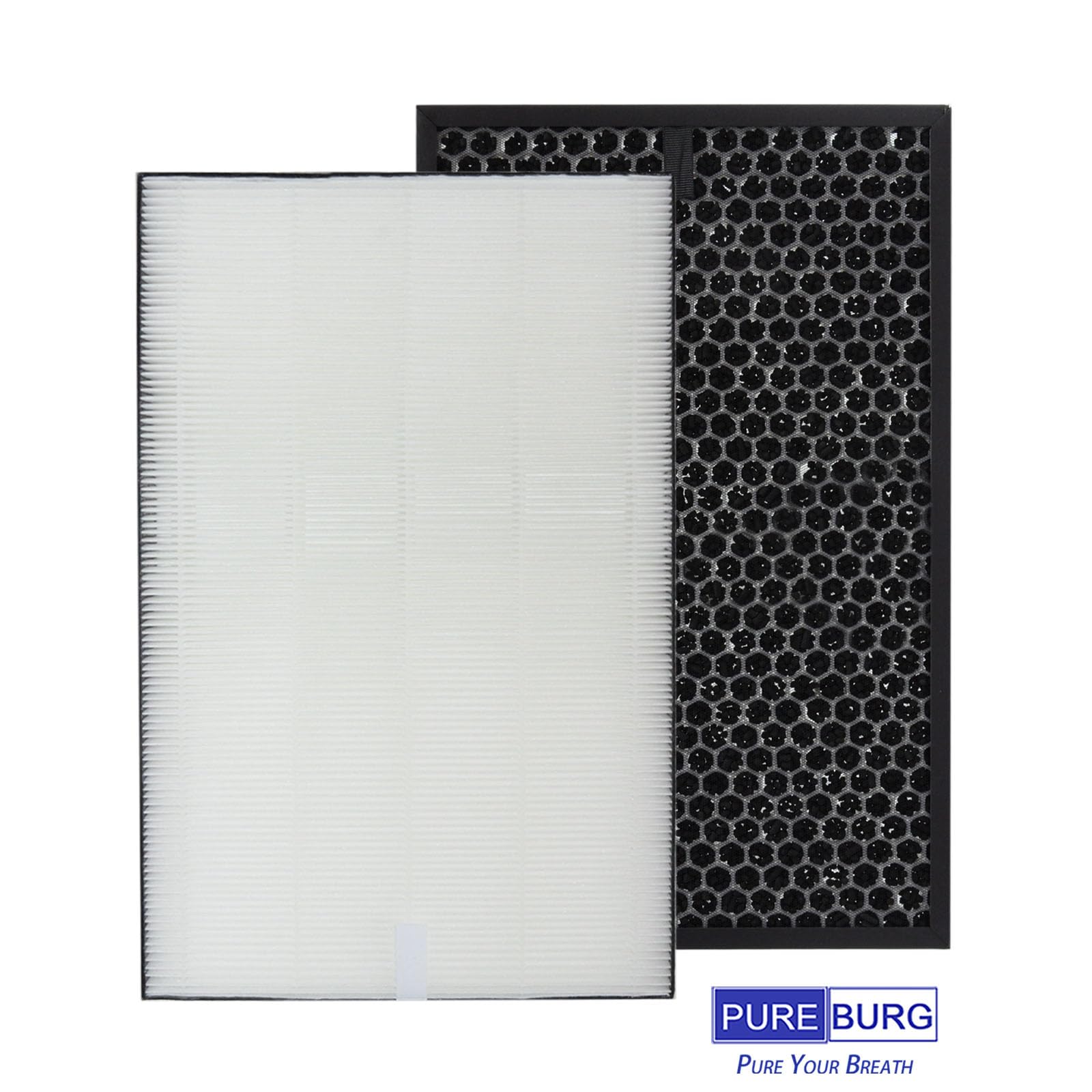 PUREBURG FXJ80UW Ersatzfilter-Set – Kompatibel Mit Sharp Plasmacluster Luftreiniger, H13 HEPA & Aktivkohle